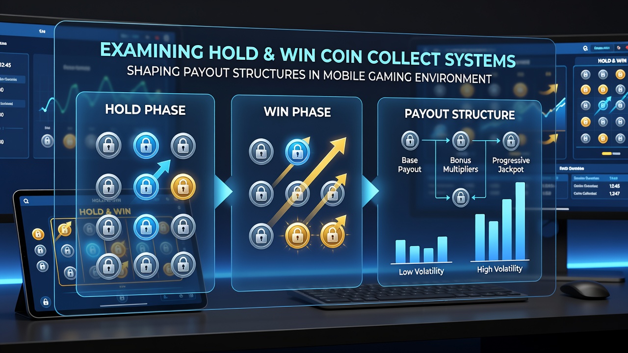 Close-up of mobile screen showing accumulated coin values during Hold and Win respin sequence