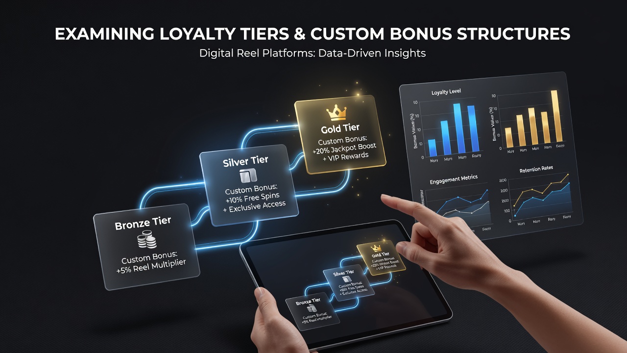 Analytics dashboard showing loyalty tier progression and corresponding bonus customization options