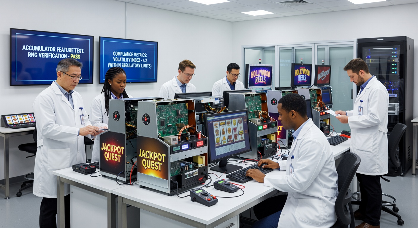 Detailed view of server-side accumulator tracking dashboards used by labs to validate player data accuracy in themed slot products