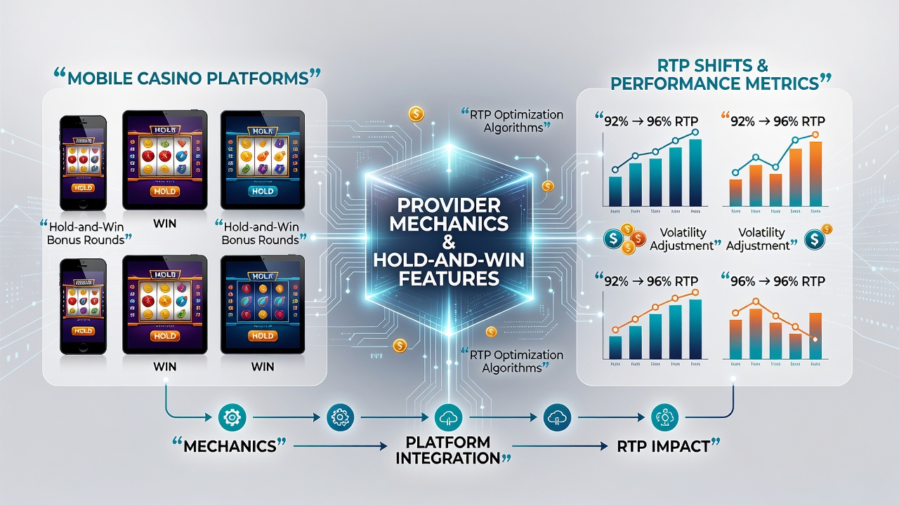 Data visualization of RTP distribution in hold-and-win mobile slot games across different providers