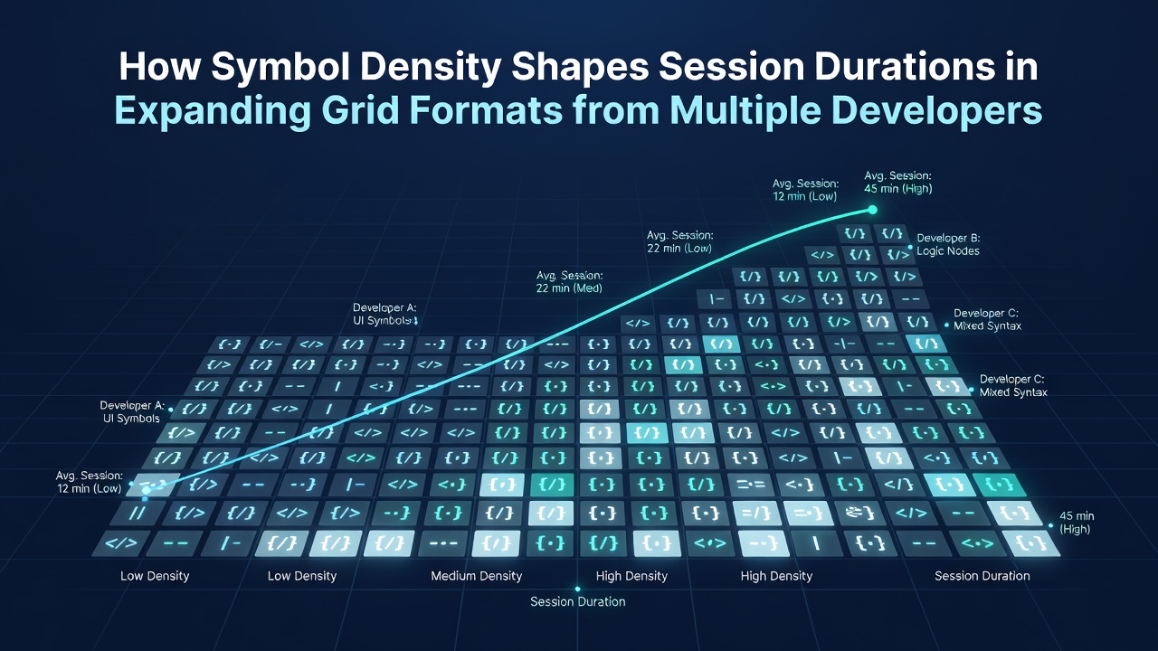 Side-by-side comparison of symbol density in expanding grid slots with varying reel configurations from different developers