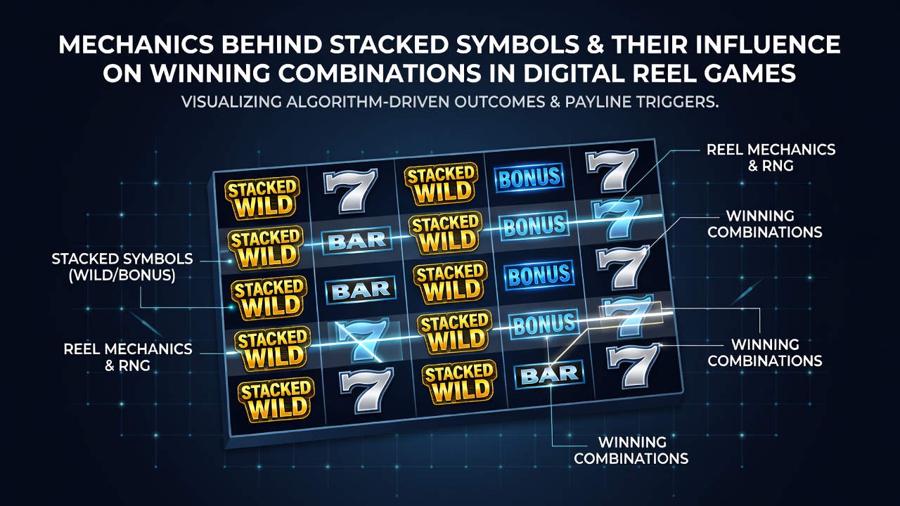 Close-up view of stacked wild symbols creating multiple winning lines on a digital slot interface