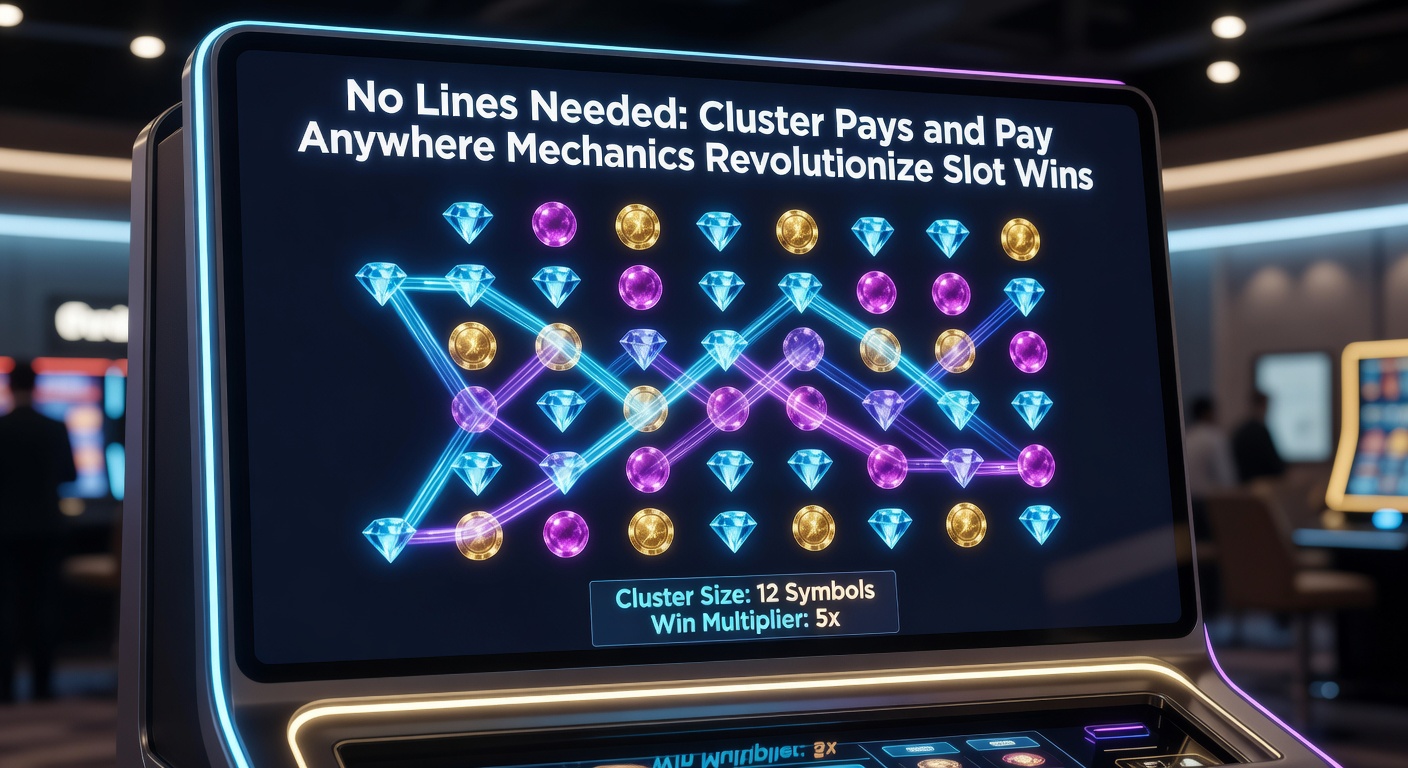 Dynamic slot interface displaying pay-anywhere wins with exploding symbols and growing multipliers across a full grid