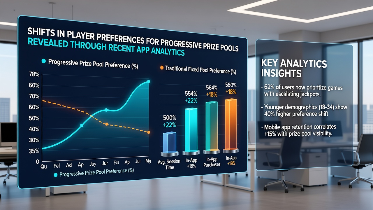 Analytics graphs comparing progressive jackpot participation rates across mobile apps in 2026