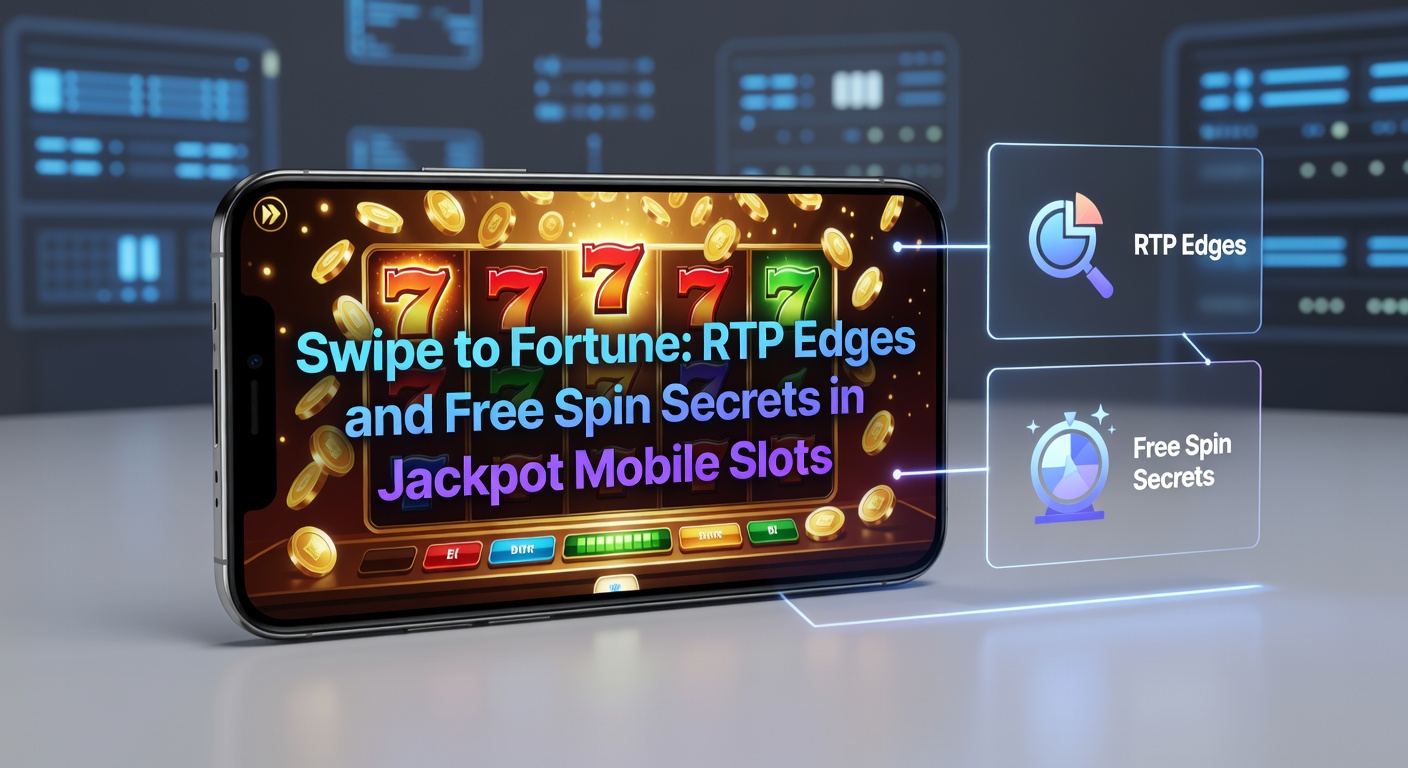 Vibrant mobile slot screen showing jackpot symbols and spinning reels on a smartphone, highlighting RTP percentages and free spin activations
