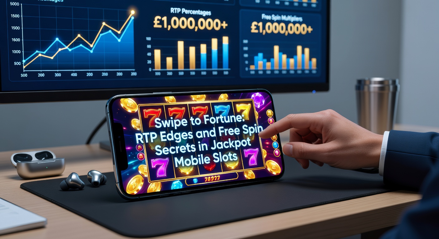 Close-up of a jackpot wheel bonus on a mobile slot game, with free spin counters and RTP info overlaid, capturing the thrill of big wins